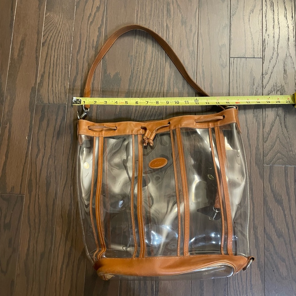 LONGCHAMP LEATHER PVC HUGE BUCKET BAG - Picture 16 of 16
